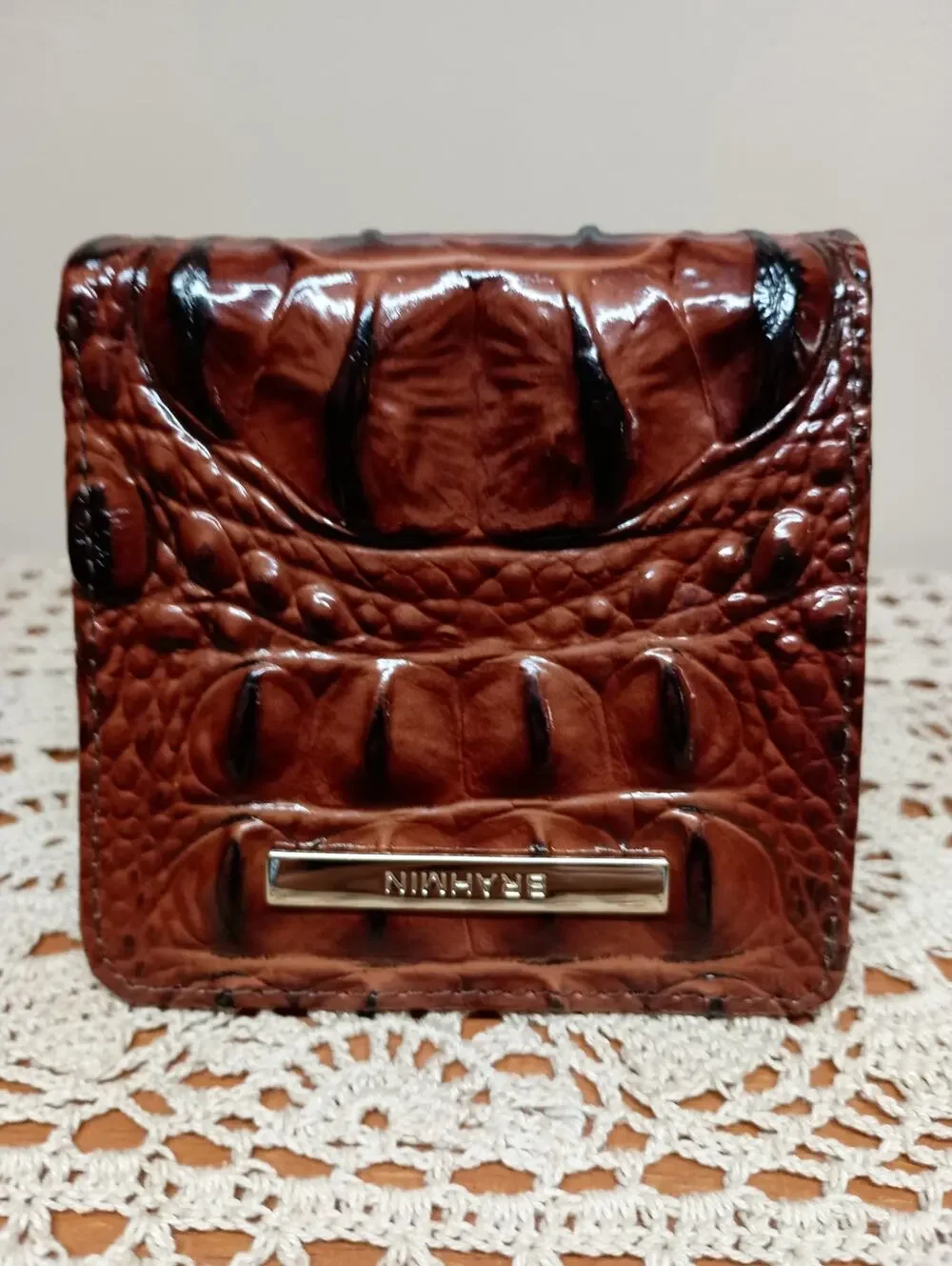 Brahmin Melbourne JANE Wallet PECAN Classic Brown NWOT
